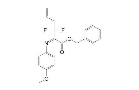 BENZYL-3,3-DIFLUORO-2-[(4-METHOXYPHENYL)-IMINO]-5-HEXENOATE