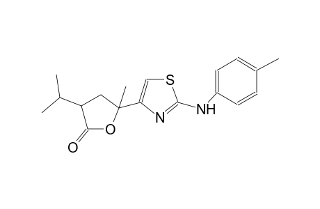 2(3H)-furanone, dihydro-5-methyl-3-(1-methylethyl)-5-[2-[(4-methylphenyl)amino]-4-thiazolyl]-