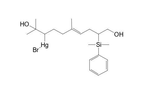 2-(Dimethylphenylsilyl)-8-(bromomercuriyl)-5,9-dimethyldec-4-en-1,9-diol