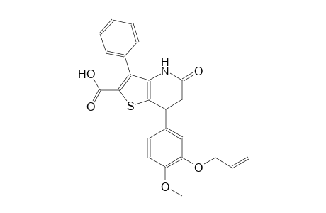 thieno[3,2-b]pyridine-2-carboxylic acid, 4,5,6,7-tetrahydro-7-[4-methoxy-3-(2-propenyloxy)phenyl]-5-oxo-3-phenyl-