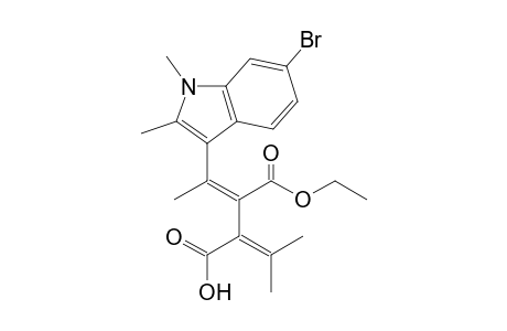 4-(6-Bromo-1,2-dimethyl-1H-indol-3-yl)-3-(ethoxycarbonyl)-2-(propan-2-ylidene)pent-3-enoic Acid
