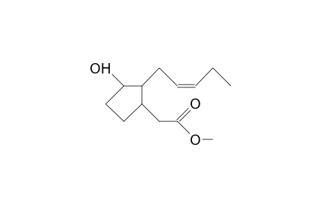 (E)-1-Hydroxy-4-methoxycarbonylmethyl-5-(pent-2-enyl)-cyclopentane