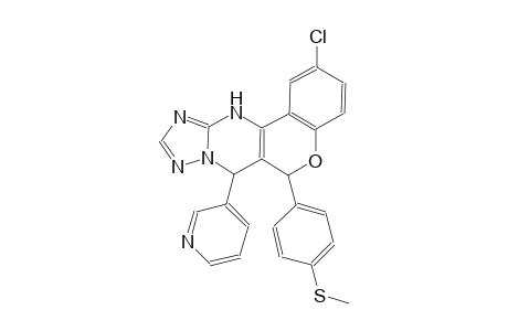 2-chloro-6-[4-(methylsulfanyl)phenyl]-7-(3-pyridinyl)-7,12-dihydro-6H-chromeno[4,3-d][1,2,4]triazolo[1,5-a]pyrimidine