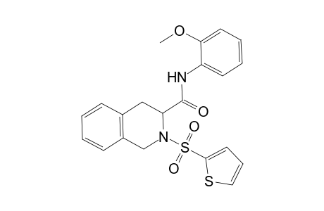 N-(2-methoxyphenyl)-2-(2-thienylsulfonyl)-3,4-dihydro-1H-isoquinoline-3-carboxamide