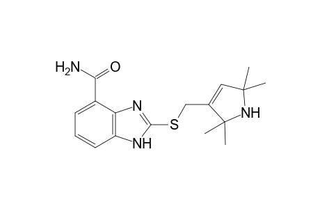 2-(2,2,5,5-Tetramethyl-2,5-dihydro-1H-pyrrol-3-ylmethylsulfanyl)-1H-benzimidazole-4-carboxylic Acid Amide