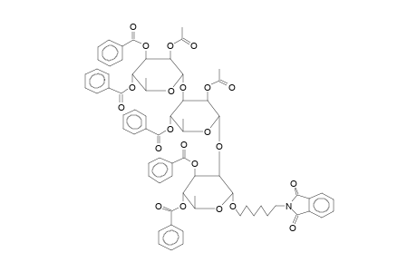 6-PHTHALIMIDOHEXYL O-(2-O-ACETYL-3,4-DI-O-BENZOYL-ALPHA-L-RHAMNOPYRANOSYL)-(1->3)-O-(2-O-ACETYL-4-O-BENZOYL-ALPHA-L-RHAMNOPYRANOSYL)-(1->2)-3,4-DI-O-BENZOYL-ALPHA-L-RHAMNOPYRANOSIDE