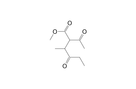 Hexanoic acid, 2-acetyl-3-methyl-4-oxo-, methyl ester