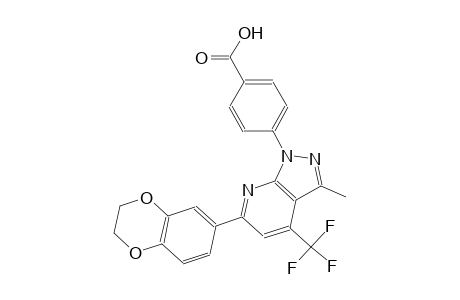 benzoic acid, 4-[6-(2,3-dihydro-1,4-benzodioxin-6-yl)-3-methyl-4-(trifluoromethyl)-1H-pyrazolo[3,4-b]pyridin-1-yl]-