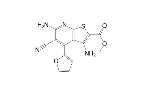 thieno[2,3-b]pyridine-2-carboxylic acid, 3,6-diamino-5-cyano-4-(2-furanyl)-, methyl ester