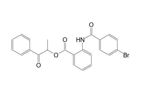 1-methyl-2-oxo-2-phenylethyl 2-[(4-bromobenzoyl)amino]benzoate