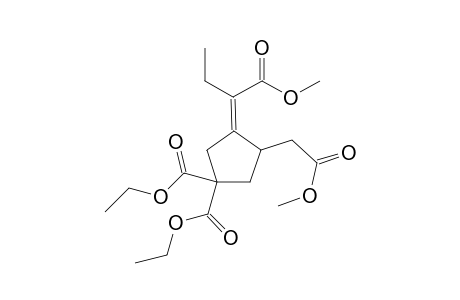 Diethyl 3-(1-methoxy-1-oxobutan-2-ylidene)-4-(2-methoxy-2-oxoethyl)cyclopentane-1,1-dicarboxylate
