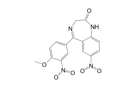 5-(4-Methoxy-3-nitro-phenyl)-7-nitro-1,3-dihydro-1,4-benzodiazepin-2-one