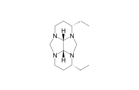 8a,8b-cis-1,7-diethylperhydro-3a,4a,7a,8a-tetraazacyclopentano[def]fluorene