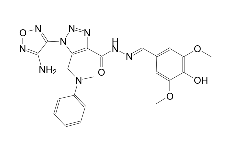 1-(4-amino-1,2,5-oxadiazol-3-yl)-N'-[(E)-(4-hydroxy-3,5-dimethoxyphenyl)methylidene]-5-[(methylanilino)methyl]-1H-1,2,3-triazole-4-carbohydrazide