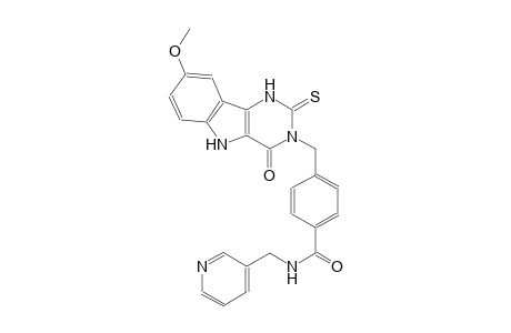 benzamide, N-(3-pyridinylmethyl)-4-[(1,2,4,5-tetrahydro-8-methoxy-4-oxo-2-thioxo-3H-pyrimido[5,4-b]indol-3-yl)methyl]-