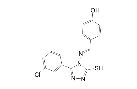 4-((E)-{[3-(3-chlorophenyl)-5-sulfanyl-4H-1,2,4-triazol-4-yl]imino}methyl)phenol