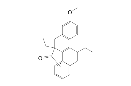 5-(Methylcarbonyl)-8-methoxy-5,11-trans-diethyl-5,6,11,12-tetrahydrocyrysene