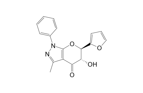 (5S*,6R*) -6-(Furan-2-yl) -5-hydroxy-3-methyl -1-phenyl-5,6-dihydropyrano[2,3-c]pyrazol-4(1H)-one