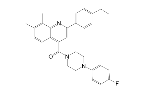 2-(4-ethylphenyl)-4-{[4-(4-fluorophenyl)-1-piperazinyl]carbonyl}-7,8-dimethylquinoline