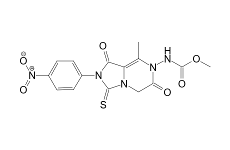Methyl [8-methyl-2-(4-nitrophenyl)-1,6-dioxo-3-thioxo-2,3,5,6-tetrahydroimidazo[1,5-a]pyrazin-7(1H)-yl]carbamate