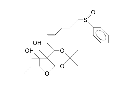 8-Ethyl-5-(1-hydroxy-6-phenylsulfinyl-(E,E)-hexa-2,4-dien-1-yl)-3,3,3,6,7,-tetramethyl-2,4,9-trioxa-bicyclo(4.3.0)nonan-