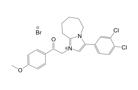 3-(3,4-dichlorophenyl)-1-[2-(4-methoxyphenyl)-2-oxoethyl]-6,7,8,9-tetrahydro-5H-imidazo[1,2-a]azepin-1-ium bromide