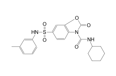 N-cyclohexyl-2-keto-6-(m-tolylsulfamoyl)-1,3-benzoxazole-3-carboxamide