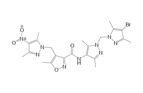 N-{1-[(4-bromo-3,5-dimethyl-1H-pyrazol-1-yl)methyl]-3,5-dimethyl-1H-pyrazol-4-yl}-4-[(3,5-dimethyl-4-nitro-1H-pyrazol-1-yl)methyl]-5-methyl-3-isoxazolecarboxamide