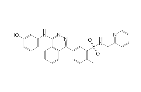 benzenesulfonamide, 5-[4-[(3-hydroxyphenyl)amino]-1-phthalazinyl]-2-methyl-N-(2-pyridinylmethyl)-