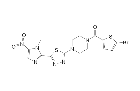 1-[(5-Bromo-2-thienyl)carbonyl]-4-[5-(1-methyl-5-nitro-1H-imidazol-2-yl)-1,3,4-thiadiazol-2-yl]piperazine