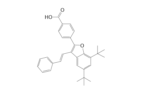 (E)-4-[5,7-Di-tert-butyl-3-(2-phenylethen-1-yl)benzofuran-2-yl]benzoic Acid