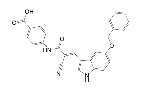 4-({(2E)-3-[5-(benzyloxy)-1H-indol-3-yl]-2-cyano-2-propenoyl}amino)benzoic acid