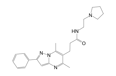 pyrazolo[1,5-a]pyrimidine-6-propanamide, 5,7-dimethyl-2-phenyl-N-[2-(1-pyrrolidinyl)ethyl]-