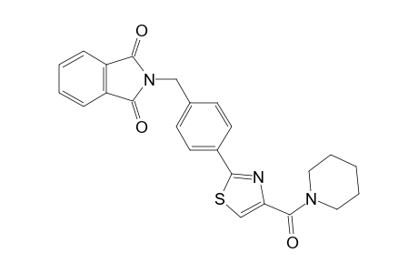 2-(4-(4-(piperidine-1-carbonyl)thiazol-2-yl)benzyl)isoindoline-1,3-dione