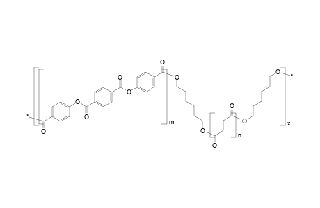 Copolyester based on 4,4'-terephthaloyldioxydibenzoic acid, 1,6-hexanediol and succinic acid