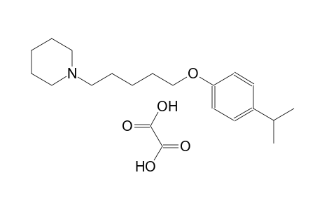 1-[5-(4-isopropylphenoxy)pentyl]piperidine oxalate