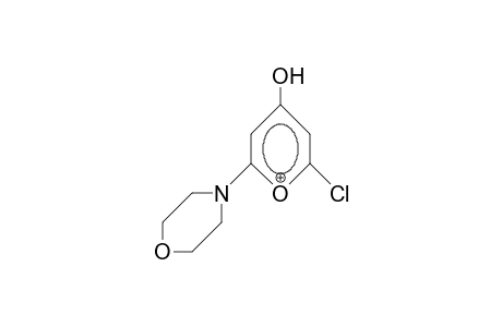 2-Chloro-4-hydroxy-6-morpholino-pyrylium cation