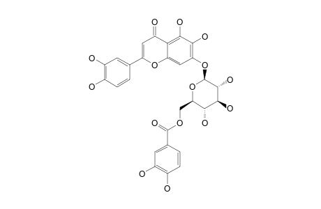 3'-HYDROXYSCUTELLAREIN-7-O-(6''-O-PROTOCATECHUOYL)-BETA-GLUCOPYRANOSIDE;6-HYDROXYLUTEOLIN-7-O-(6''-O-PROTOCATECHUOYL)-BETA-GLUCOPYRANOSIDE