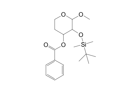 Methyl 3-O-benzoyl-2-O-[(t-butyl)dimethylsilyl]-4-deoxy-.beta.-D-threo-pentopyranoside