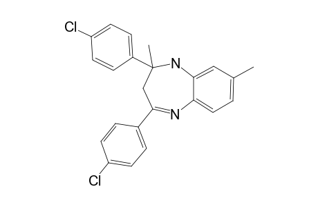 2,4-BIS-(4-CHLOROPHENYL)-2,3-DIHYDRO-2,8-DIMETHYL-1H-1,5-BENZODIAZEPINE