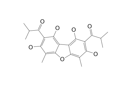 1,3,7,9-TETRAHYDROXY-4,6-DIMETHYL--2,8-DI-(2-METHYLPROPIONYL)-DIBENZOFURAN