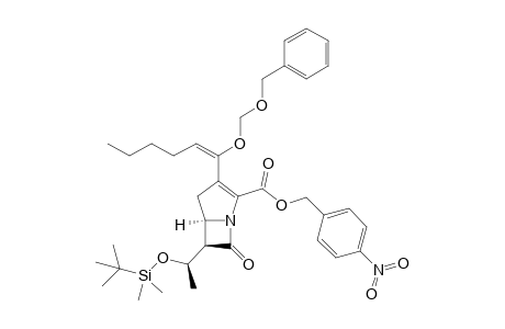 p-Nitrobenzyl (2R,5R,6R)-3-[1-(Benzyloxymethoxy)hex-1-enyl]-6[(1R)-1-(tert-butyldimethylsilyloxy)ethyl]-7-oxo-1-azabicyclo[3.2.0]hept-2-ene-2-carboxylate