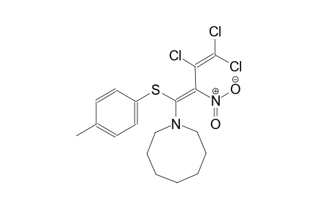 azocine, octahydro-1-[(1E)-3,4,4-trichloro-1-[(4-methylphenyl)thio]-2-nitro-1,3-butadienyl]-