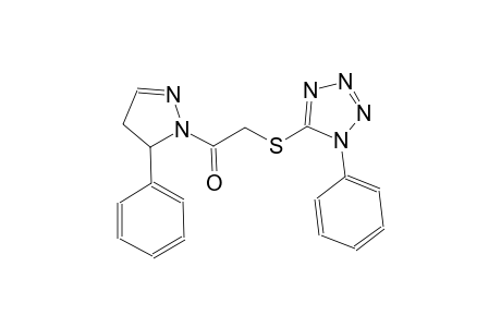 5-{[2-oxo-2-(5-phenyl-4,5-dihydro-1H-pyrazol-1-yl)ethyl]sulfanyl}-1-phenyl-1H-tetraazole