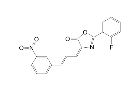 (4E)-2-(2-fluorophenyl)-4-[(E)-3-(3-nitrophenyl)prop-2-enylidene]-1,3-oxazol-5-one