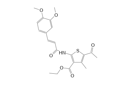 3-thiophenecarboxylic acid, 5-acetyl-2-[[(2E)-3-(3,4-dimethoxyphenyl)-1-oxo-2-propenyl]amino]-4-methyl-, ethyl ester