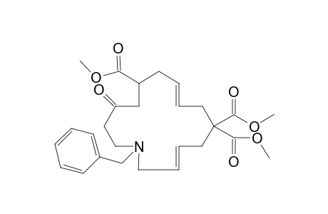 (3E,8E)-1-benzyl-13-keto-1-azacyclopentadeca-3,8-diene-6,6,11-tricarboxylic acid trimethyl ester