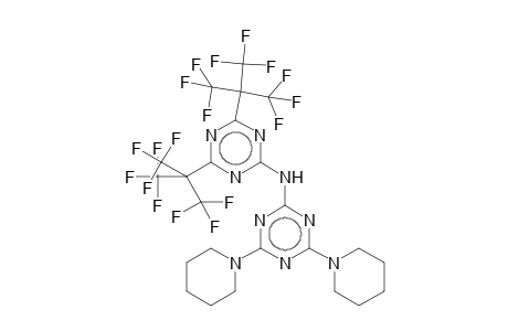 N-[4,6-bis(1-piperidinyl)-1,3,5-triazin-2-yl]-4,6-bis[1,1,1,3,3,3-hexafluoro-2-(trifluoromethyl)propan-2-yl]-1,3,5-triazin-2-amine