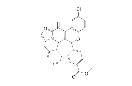 methyl 4-[2-chloro-7-(2-methylphenyl)-7,12-dihydro-6H-chromeno[4,3-d][1,2,4]triazolo[1,5-a]pyrimidin-6-yl]benzoate