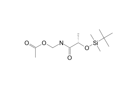 (S)-N-ACETOXYMETHYL-2-(TERT.-BUTYLDIMETHYLSILYLOXY)-PROPANAMIDE